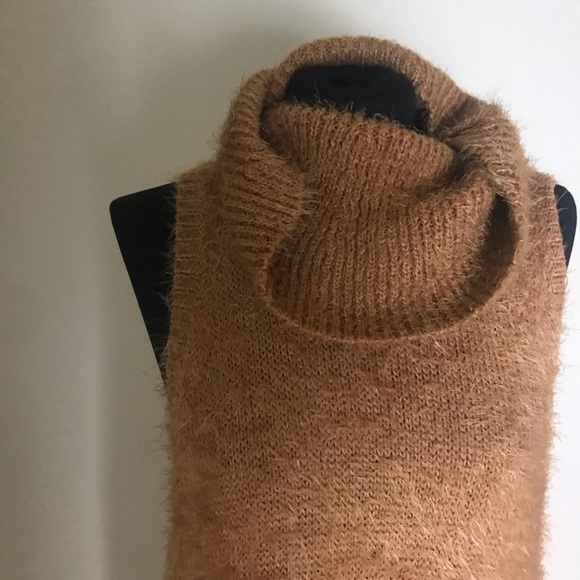 Show Me Your MUMU Fauna Cozy Tan Sleeveless Sweater Dress - Picture 4 of 9